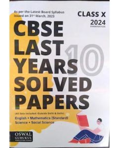 Oswal Gurukul - CBSE Last 10 Years Solved Papers Class 10